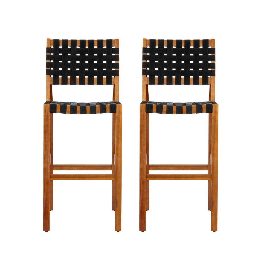 30.5 Inch Seat Height Outdoor Acacia Solid Wood Patio Side Chair