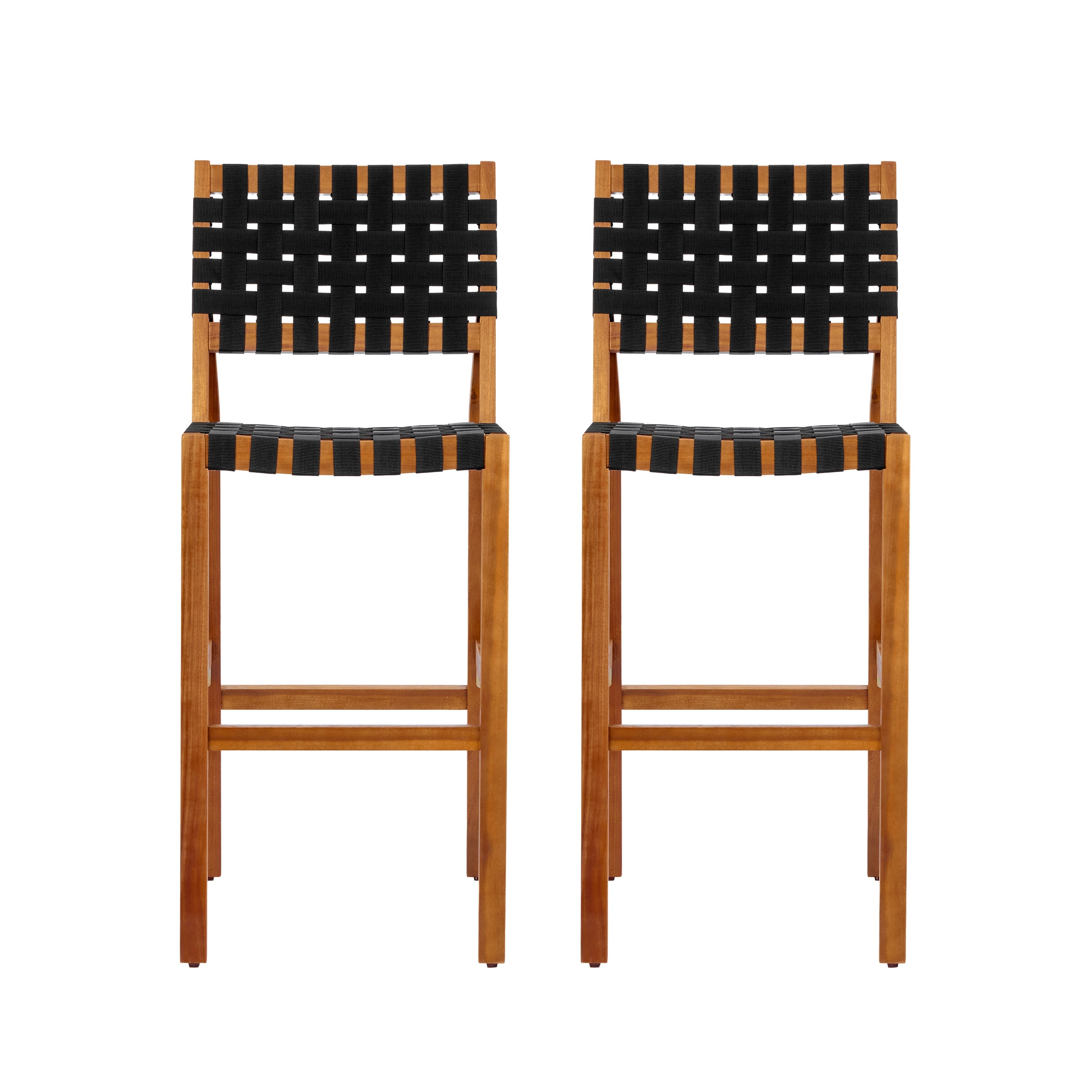 30.5 Inch Seat Height Outdoor Acacia Solid Wood Patio Side Chair