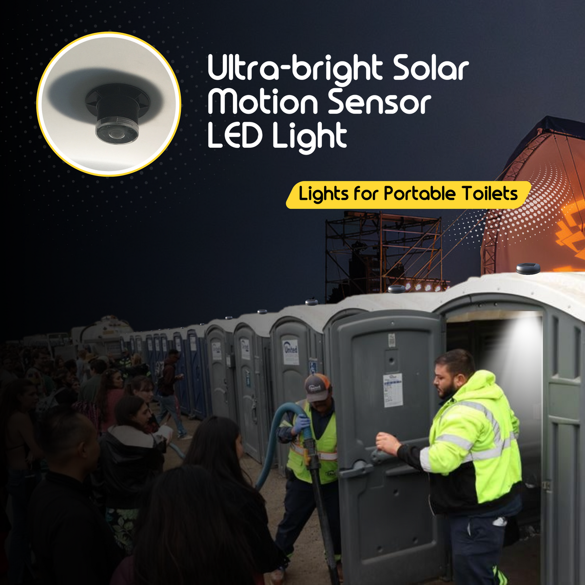 Porta potty solar lights with motion Sensor ‎BICSHL-06