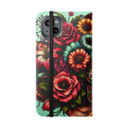 Sugar Skull Flip Wallet Phone Case