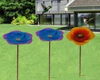Ground Metal Flower With Sheep Hook Bird Feeder