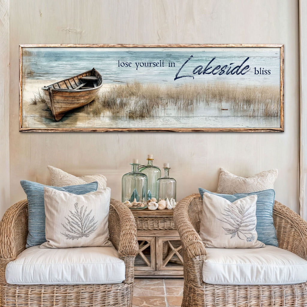 Lose Yourself in Lakeside Bliss Lake House Coastal Sign II