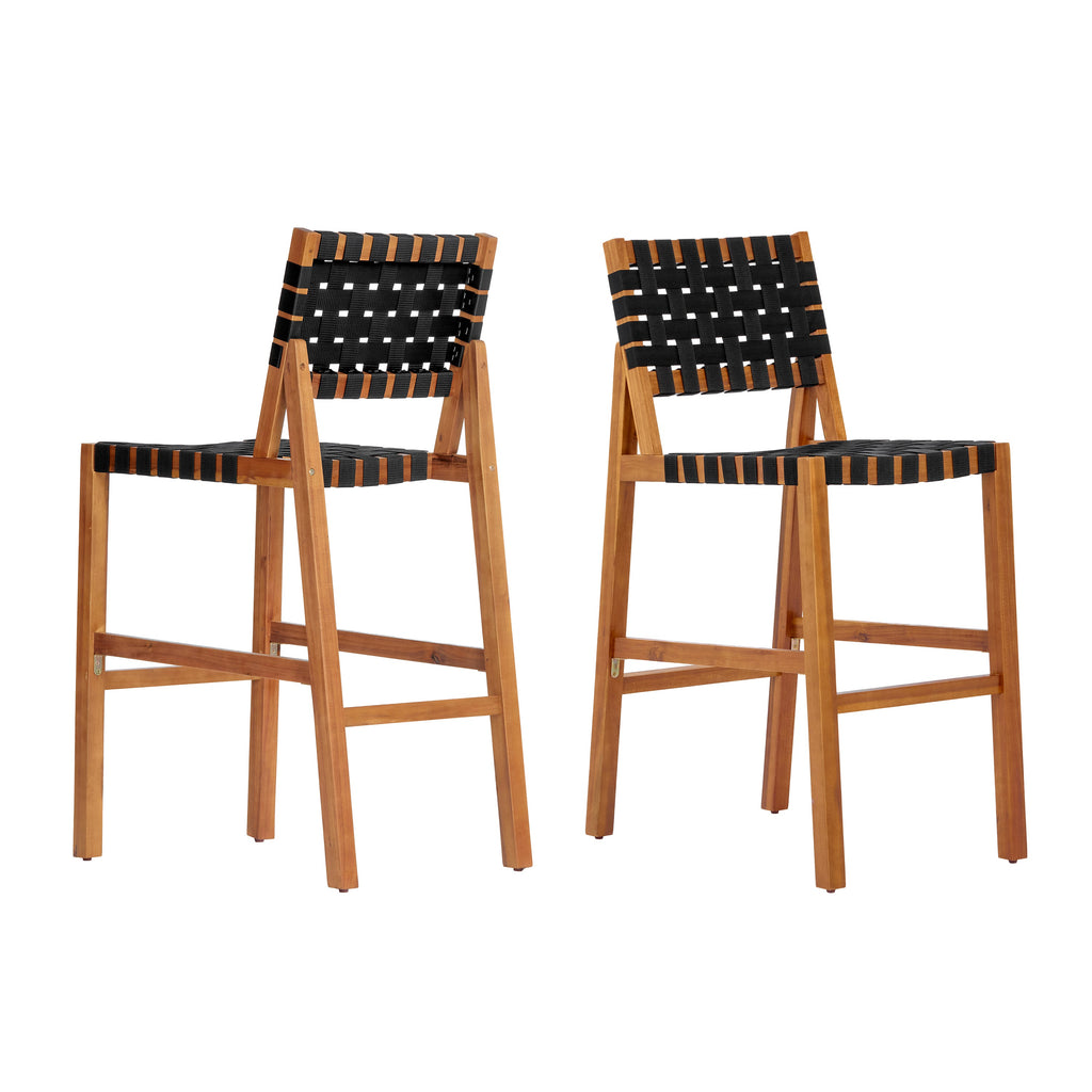 30.5 Inch Seat Height Outdoor Acacia Solid Wood Patio Side Chair