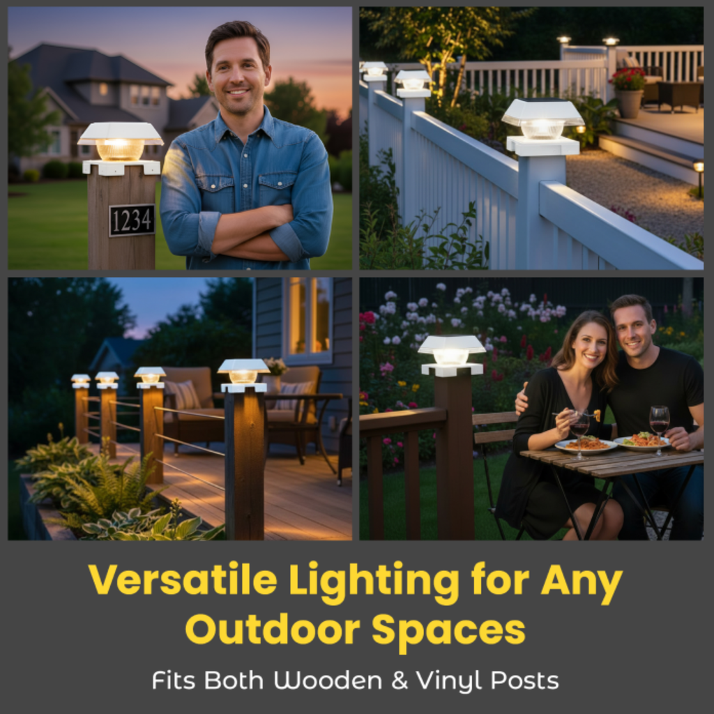 Solar Post Cap Lights Dual Mode ‎BICSGL-14 (2Pack)