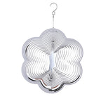3D Drop-shaped Rotating Wind Spinner Outdoor Metal Sculptures Flowing Stainless Steel Wind Chimes Flowing-Light Effect Design Home Garden Decoration Outdoor Hanging Decor Gift Wind Spinners Mirrored Patio Wind Chime Yard Decor