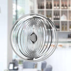 3D Drop-shaped Rotating Wind Spinner Outdoor Metal Sculptures Flowing Stainless Steel Wind Chimes Flowing-Light Effect Design Home Garden Decoration Outdoor Hanging Decor Gift Wind Spinners Mirrored Patio Wind Chime Yard Decor
