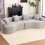 4 Seater Sofa With Fabric, 30D, 60 Hardness Full Sponge, 4 Pillow For Living Room, Home Furniture Sleeper Sectional Sofa For Apartment
