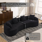 4 Seater Sofa With Fabric, 30D, 60 Hardness Full Sponge, 4 Pillow For Living Room, Home Furniture Sleeper Sectional Sofa For Apartment