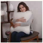 Throw Pillow Cover with 450g Insert, Purple, faux fur, 16, Decorative Cushion – Fancy & Stacy
