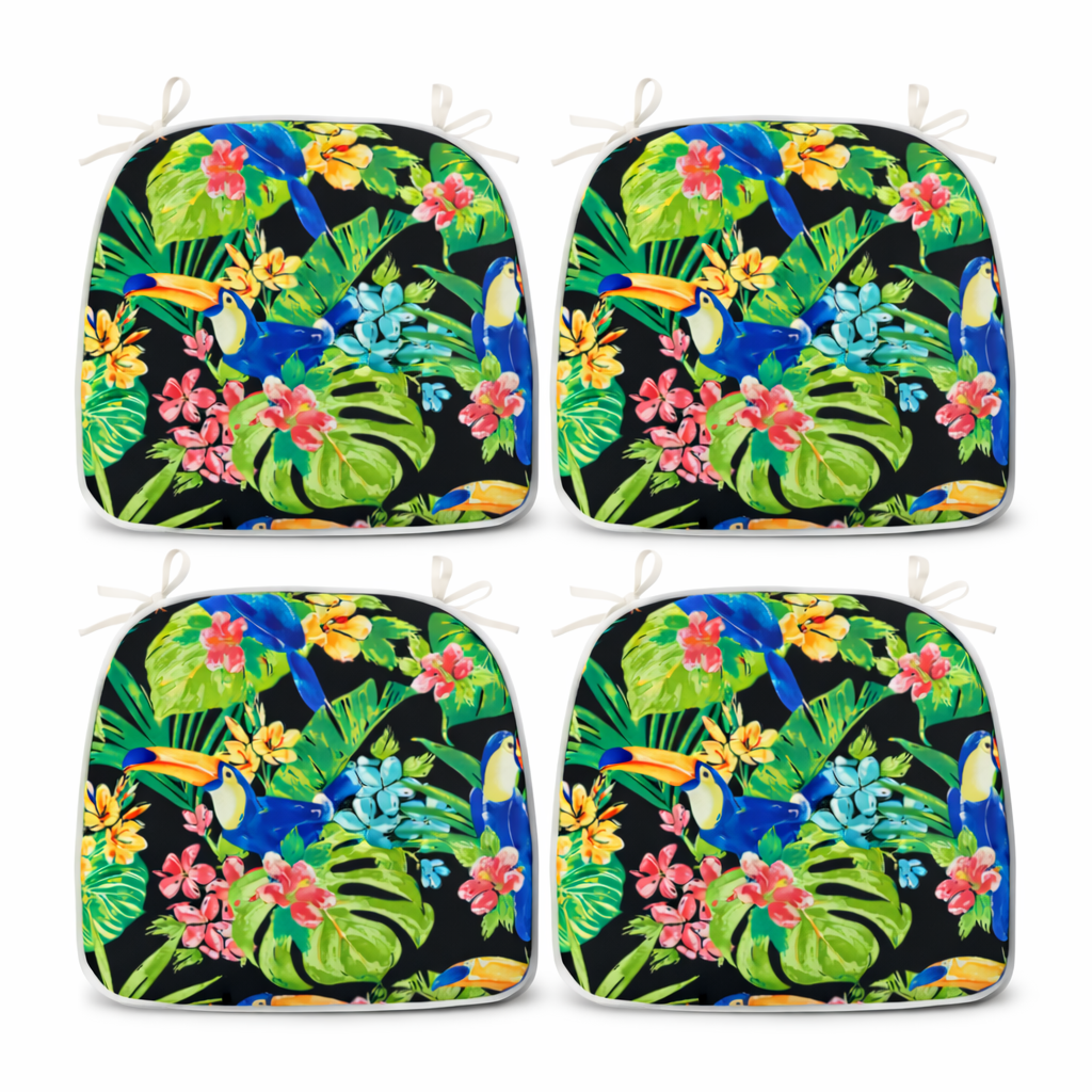 Outdoor Patio Chair Cushions - U-Shape Seat Cushions Set of 4
