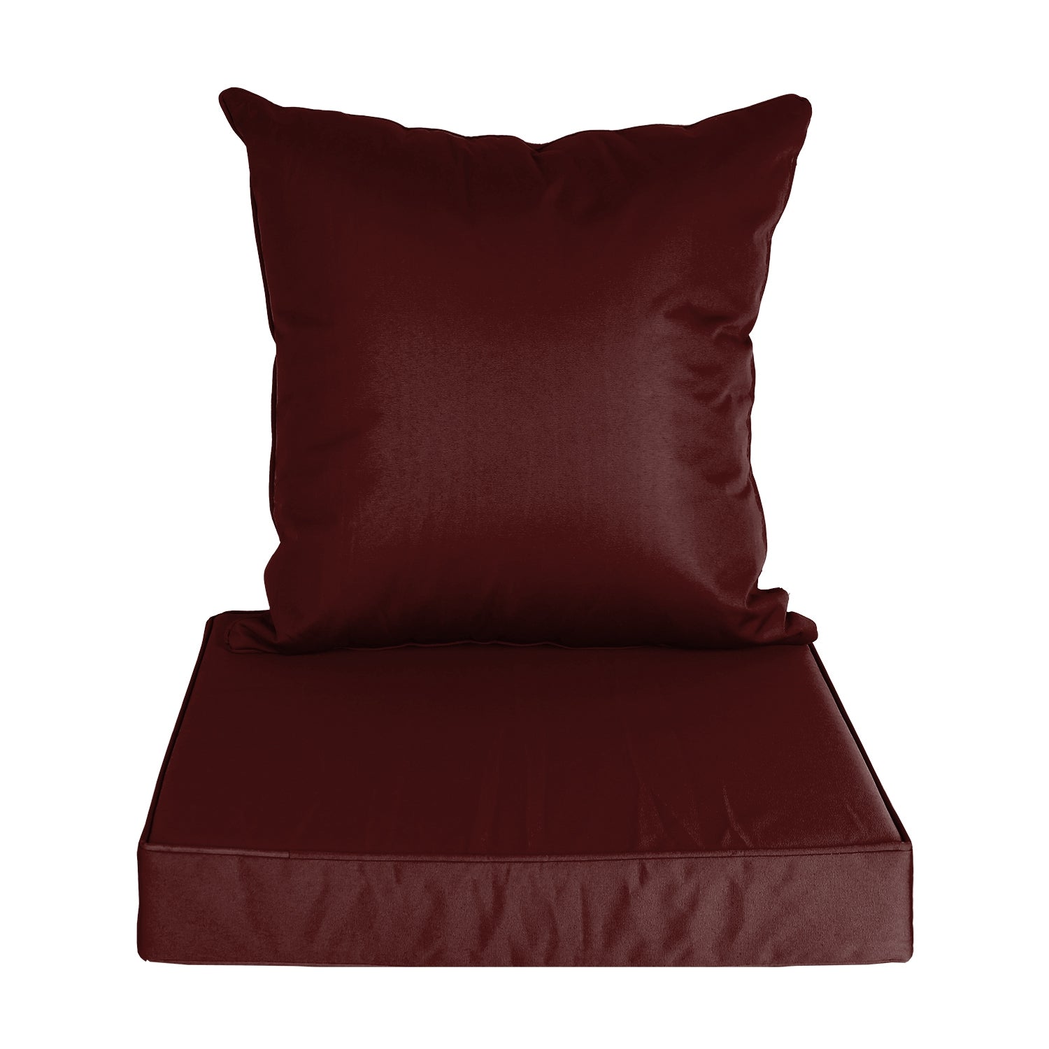 Outdoor Seat Cushion Set Waterproof Patio Furniture Cushion and Back Pillow Fade Resistant Deep SeatÊSet Chair Pad with Removable Cover for Chair Sofa