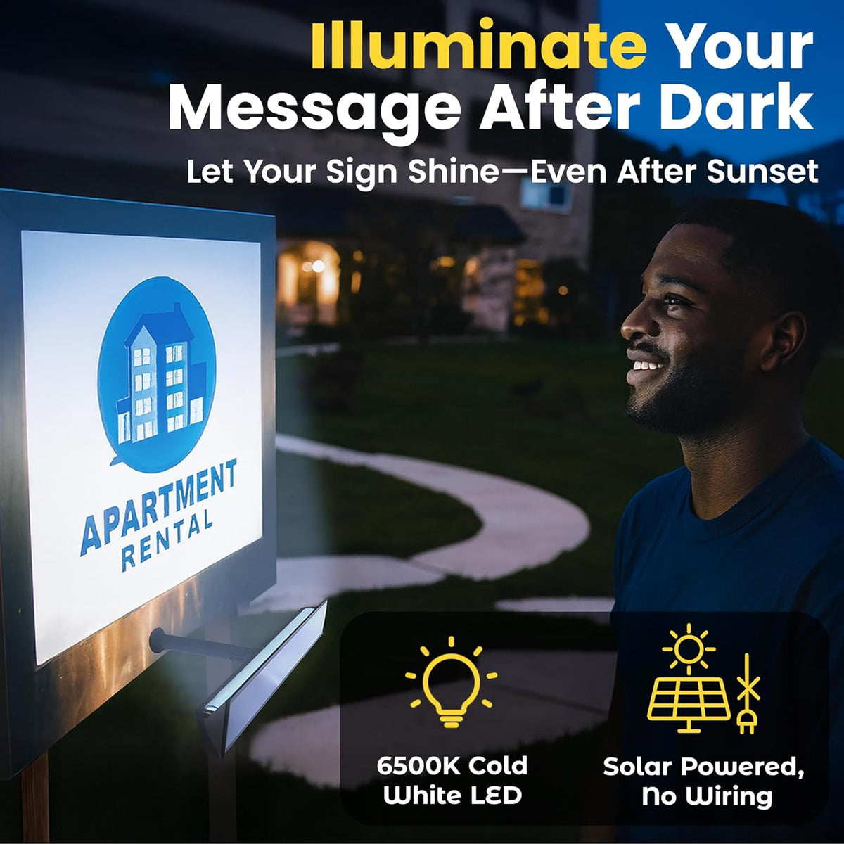 Solar Sign Light Flood Lights  13" BICSSL-02