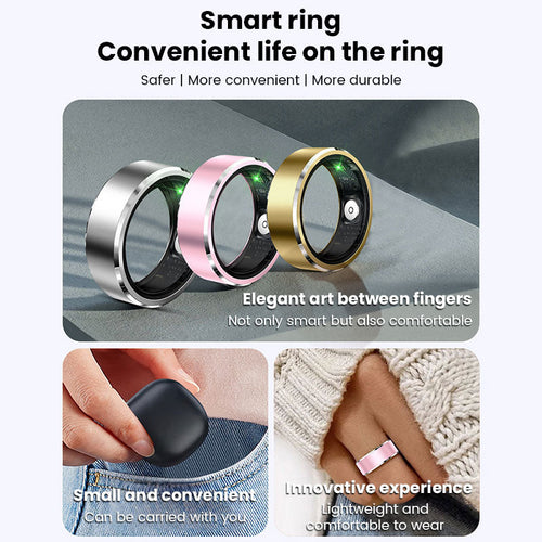 2025 New! Xiaomi Smart Ring for Men & Women. Tracks Heart Rate, Blood Oxygen, Sleep. 5ATM Waterproof Fitness Tracker