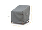 Premium Heavy-Duty Medium Club Chair Cover - 3-Layer Water & UV-Resistant, Platinum Series, 32"W x 28"D x 21''/34"H for Outdoor Patio Furniture