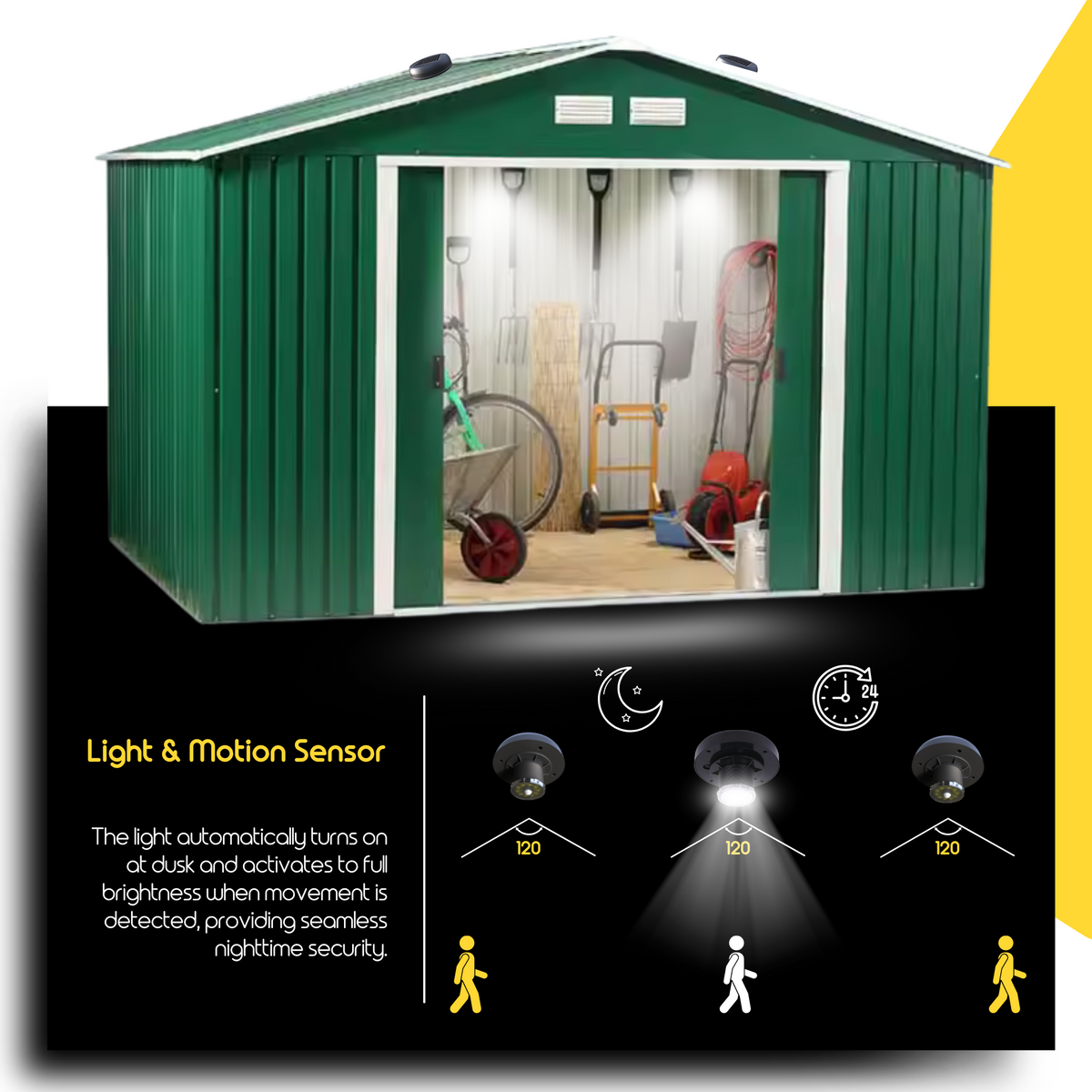 Porta potty solar lights with motion Sensor ‎BICSHL-06