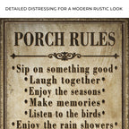 Porch Rules Sign II