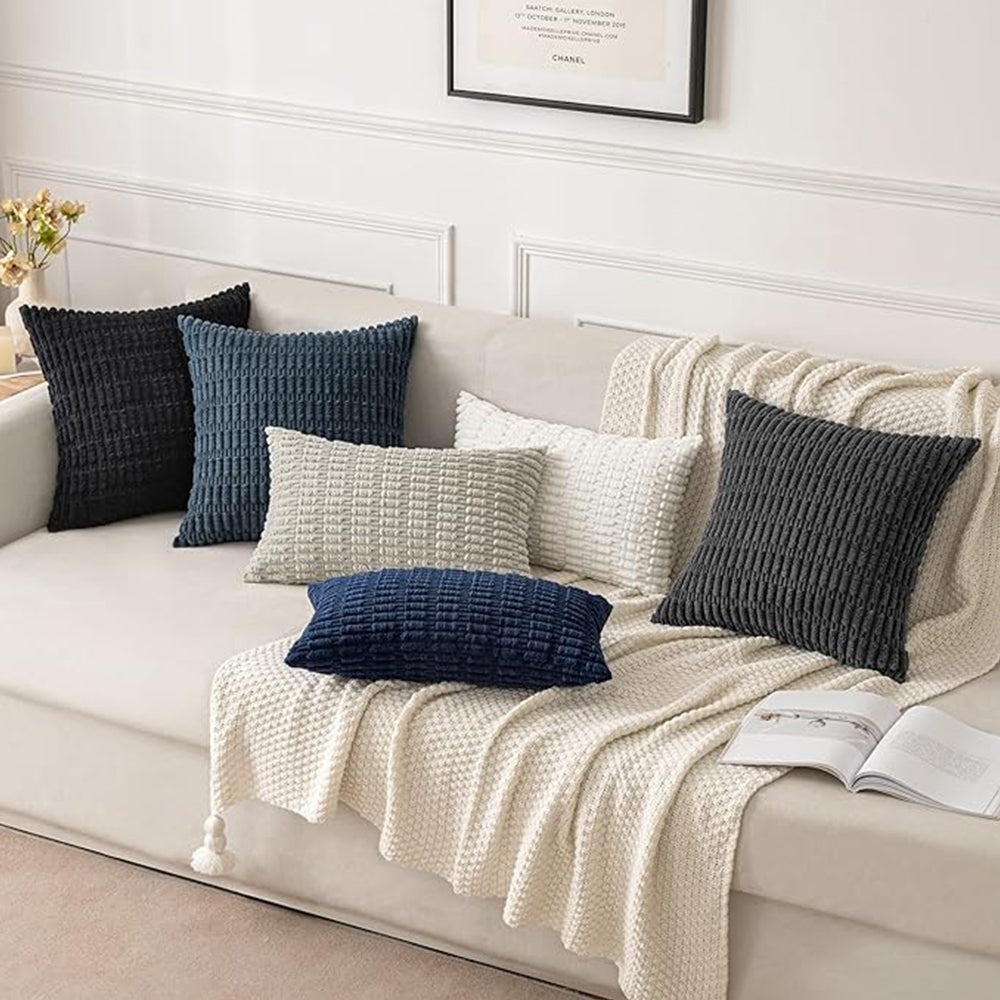 18"x18" tufted dot corduroy throw pillow 16 colors soft 3d dotted texture  450g insert included