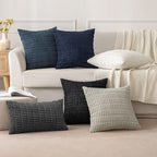 18"x18" tufted dot corduroy throw pillow 16 colors soft 3d dotted texture  450g insert included