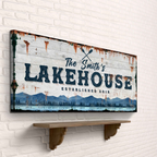 Family Lake House Vintage Sign
