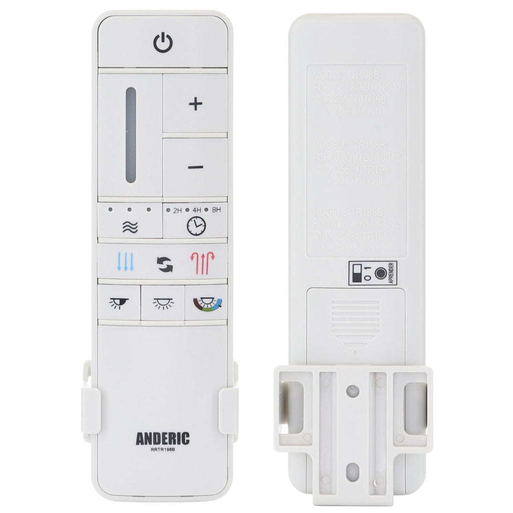 Anderic TR198B Replacement Ceiling Fan Remote Control for Home Decorators Collection 2AQZU-18012 / KUJCE10308 / TR198A / RRTR198B