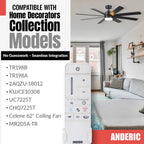 Anderic TR198B Replacement Ceiling Fan Remote Control for Home Decorators Collection 2AQZU-18012 / KUJCE10308 / TR198A / RRTR198B