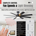 Anderic TR198B Replacement Ceiling Fan Remote Control for Home Decorators Collection 2AQZU-18012 / KUJCE10308 / TR198A / RRTR198B