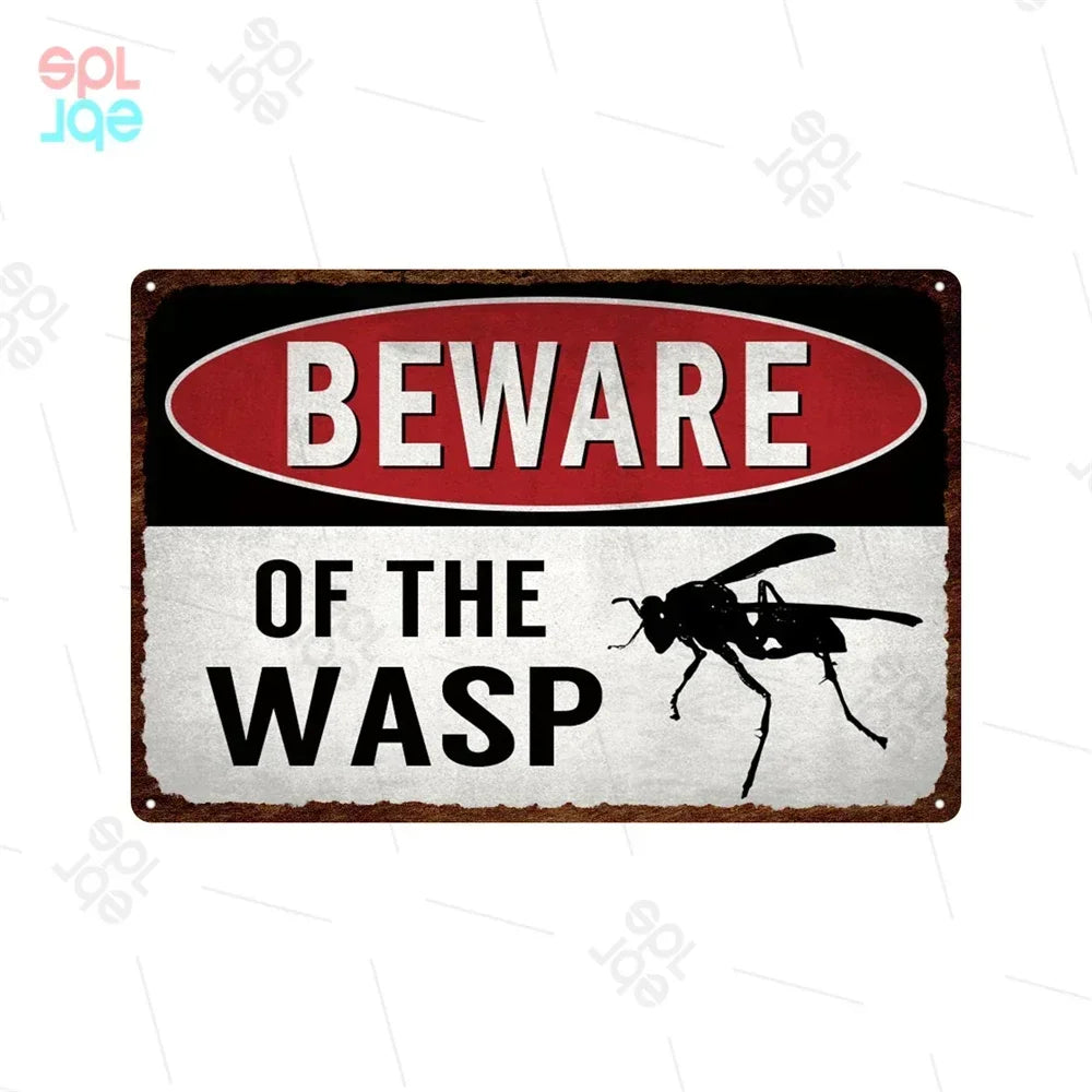 Wildlife Warning Signs Beware Of The Pig Snakes Metal Sign Animals Tin Plate Wild Forest Warning Plaque Retro Wall Stickers Sign
