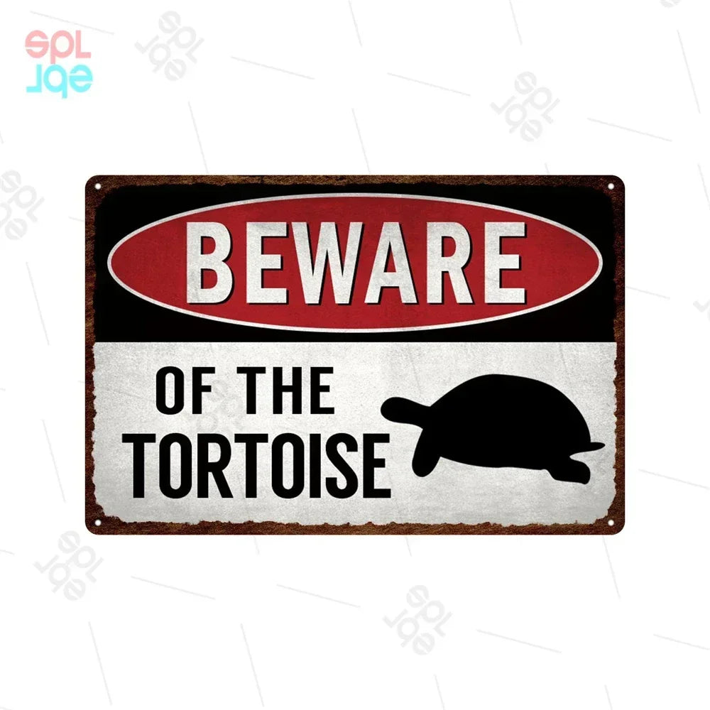 Wildlife Warning Signs Beware Of The Pig Snakes Metal Sign Animals Tin Plate Wild Forest Warning Plaque Retro Wall Stickers Sign