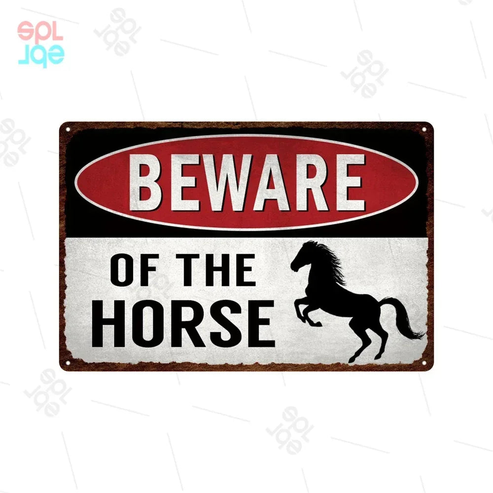 Wildlife Warning Signs Beware Of The Pig Snakes Metal Sign Animals Tin Plate Wild Forest Warning Plaque Retro Wall Stickers Sign