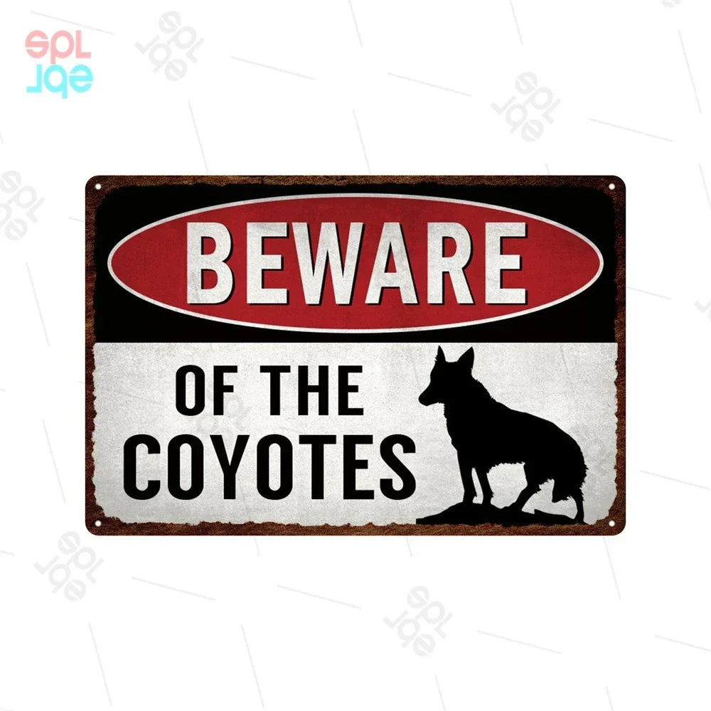Wildlife Warning Signs Beware Of The Pig Snakes Metal Sign Animals Tin Plate Wild Forest Warning Plaque Retro Wall Stickers Sign