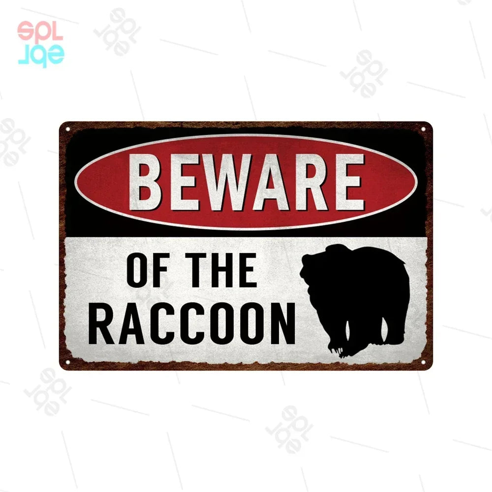 Wildlife Warning Signs Beware Of The Pig Snakes Metal Sign Animals Tin Plate Wild Forest Warning Plaque Retro Wall Stickers Sign
