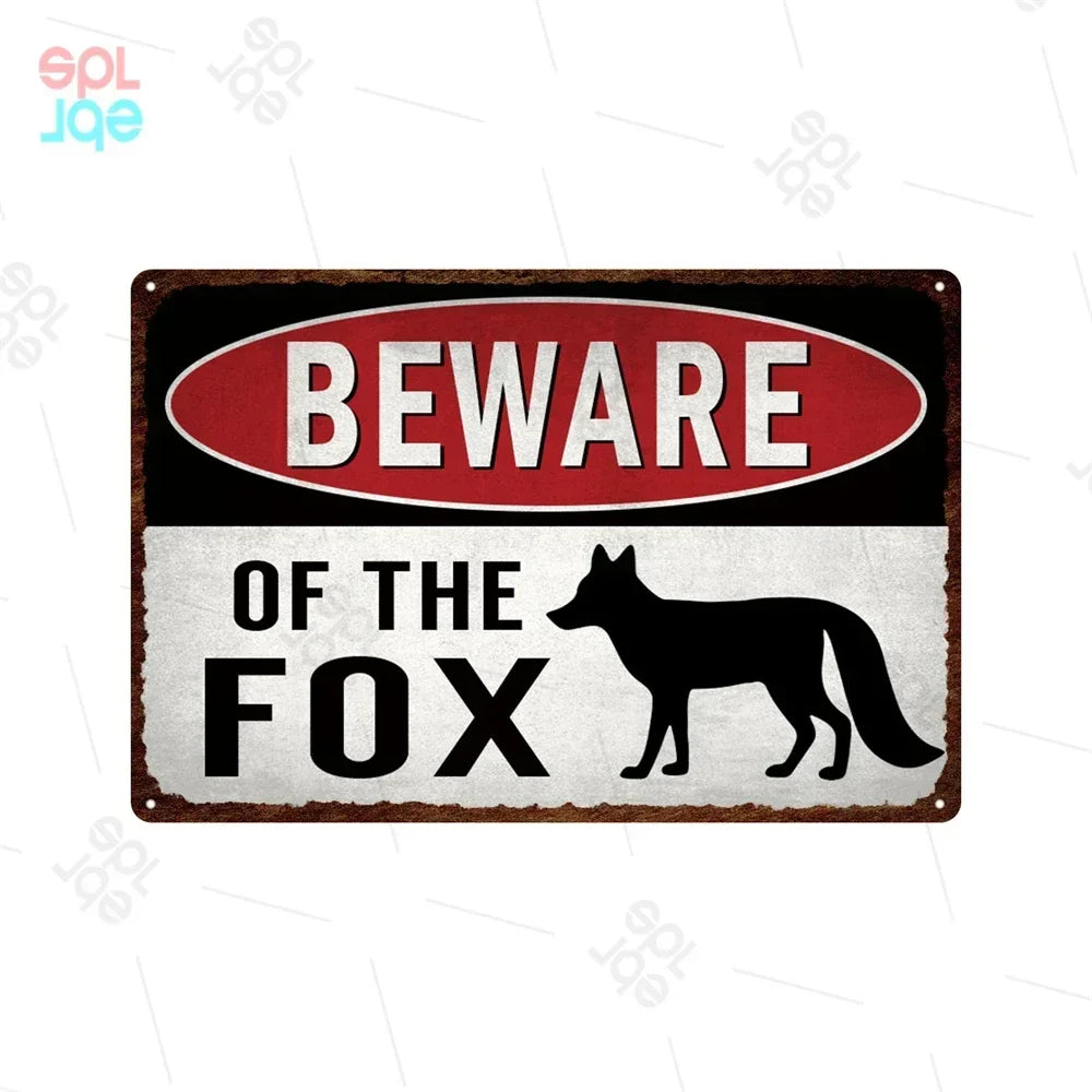 Wildlife Warning Signs Beware Of The Pig Snakes Metal Sign Animals Tin Plate Wild Forest Warning Plaque Retro Wall Stickers Sign