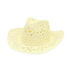 Summer Outdoor Men Women Hand-woven Western Cowboy Straw Hats Wide Brim Breathable Beach Jazz Cap Sun Protection Hat