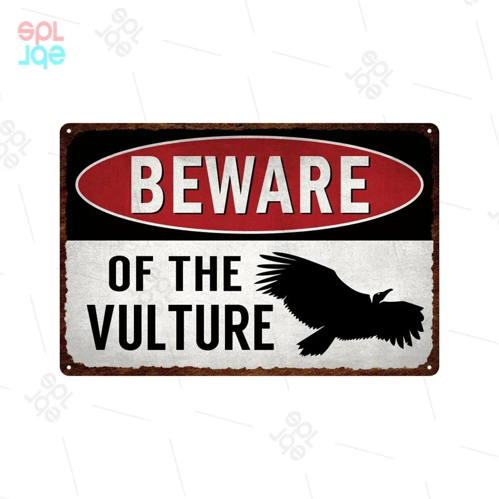 Wildlife Warning Signs Beware Of The Pig Snakes Metal Sign Animals Tin Plate Wild Forest Warning Plaque Retro Wall Stickers Sign