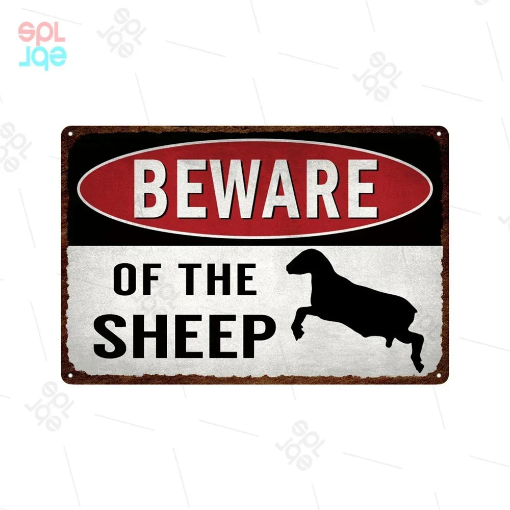 Wildlife Warning Signs Beware Of The Pig Snakes Metal Sign Animals Tin Plate Wild Forest Warning Plaque Retro Wall Stickers Sign