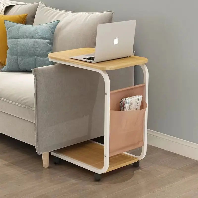 Mobile Bedside Table Nightstand Rolling Storage Cabinet Drawer Small Side Table Sofa End Table Bedroom Living Room Nightstand