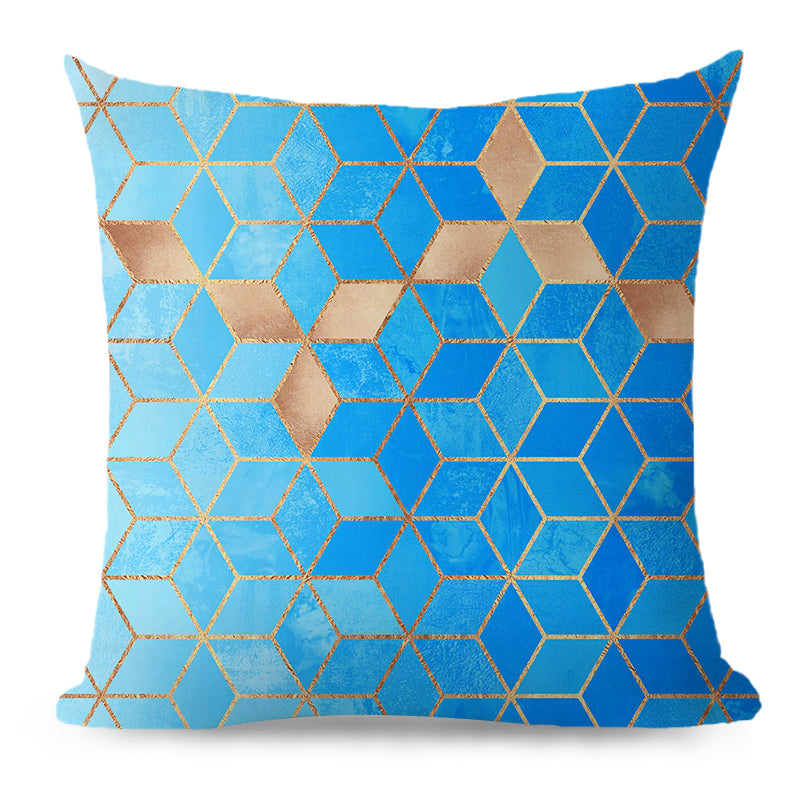 Throw Pillow Cover with 580g Insert, geometric, 20X20, Decorative Cushion – Fancy & Stacy