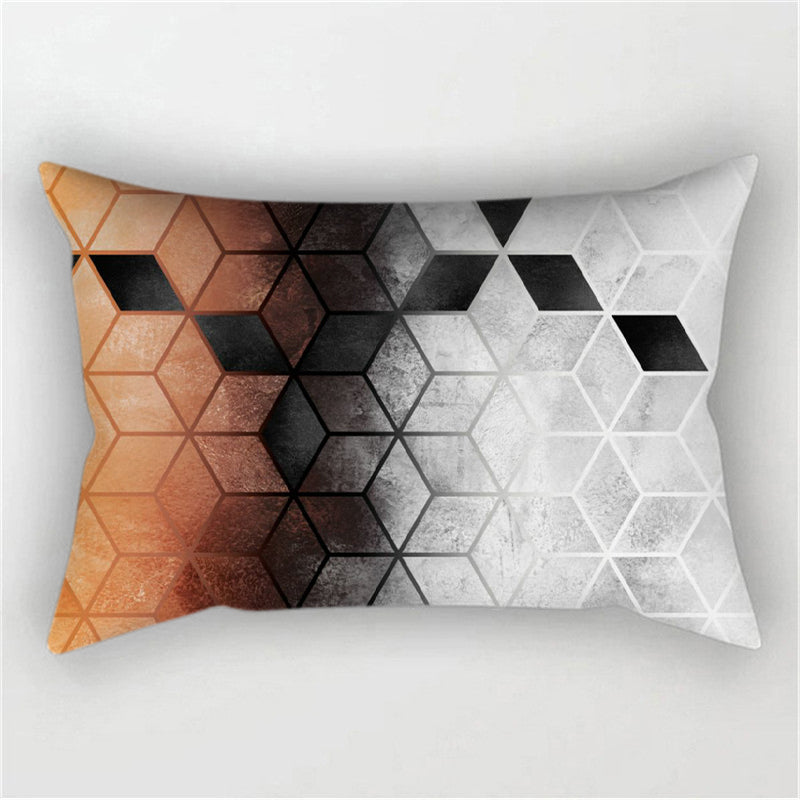 Throw Pillow Cover with 330g Insert, geometric, 12X20, Decorative Cushion – Fancy & Stacy