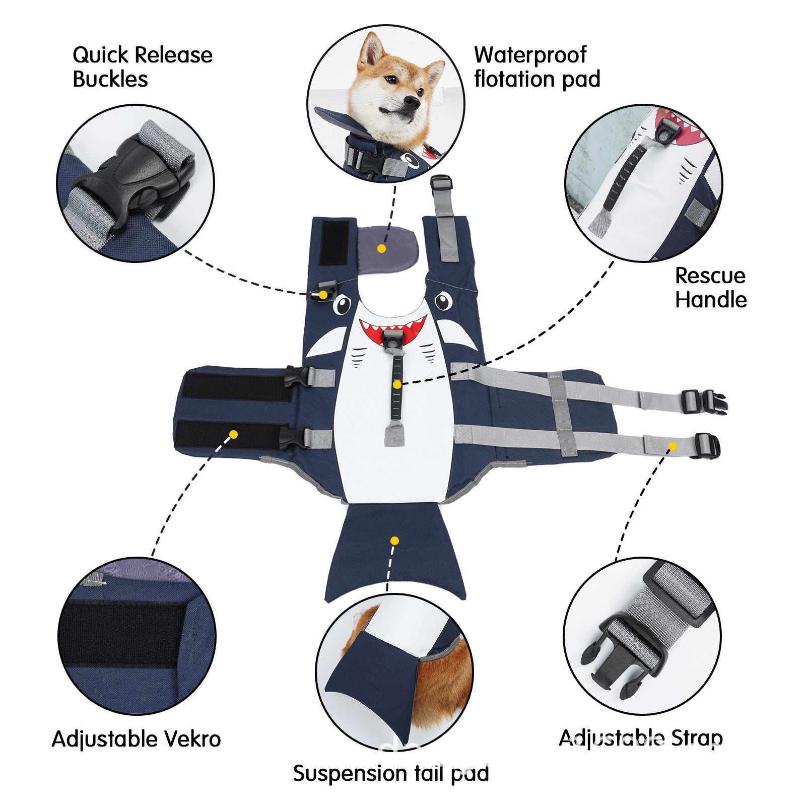 Pet Clothing Dog Life Jacket Swimming Vest