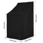 Anti-UV Snow Dust Wind-Proof Tear-Proof Anti-Fading Furniture Cover Chair Dust Cover Storage Bag Outdoor Garden Patio Furniture Protector Waterproof Dustproof Chair Seat Protection Cover