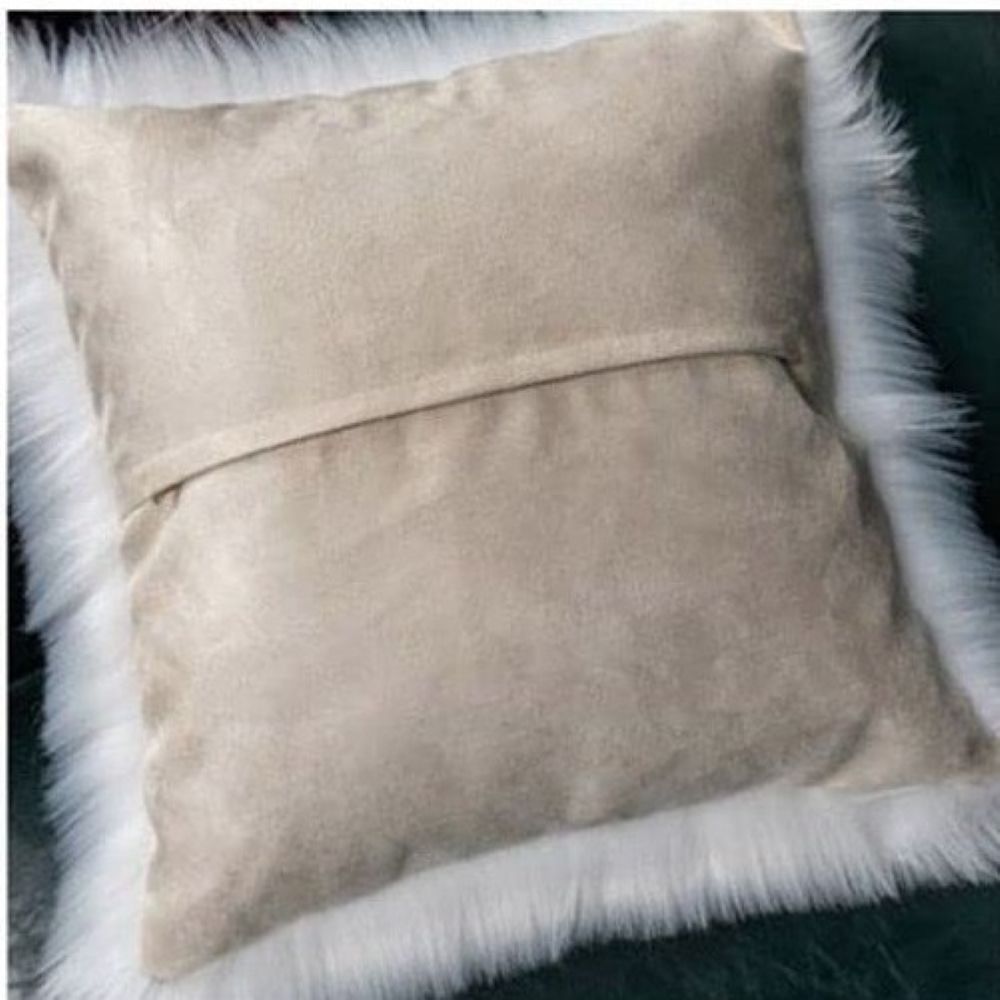 Throw Pillow Cover with 450g Insert, Purple, faux fur, 16, Decorative Cushion – Fancy & Stacy