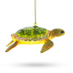 Sea Turtle Glass Christmas Ornament