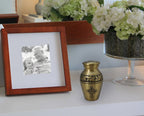 Love of Christ Gold Cross Cremation Urns for Human Ashes - Large Adult Funeral Urn