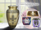 Love of Christ Gold Cross Cremation Urns for Human Ashes - Large Adult Funeral Urn