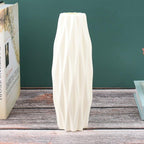 Creative Flower Vase White Imitation Ceramic Flower Pot Home Decor Plastic Vase Centerpieces and Events Ornamnet Decoration For Wedding Home Office Party Hotel Yard  Restaurant Patio Festive Furnishing