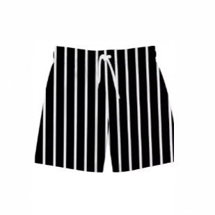 Hawaiian Beach Board Shorts For Men 3D Striped Design