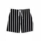 Hawaiian Beach Board Shorts For Men 3D Striped Design