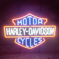 Harley Davidson Motorcycles Blue Neon Signs Light