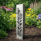Monarch Meadow Solar Luminary Pillar - Steel