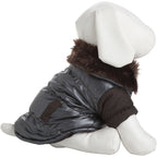 Pet Life ® Track-Collared' Metallic Ultra Fur 3M Insulated Pet Dog Jacket